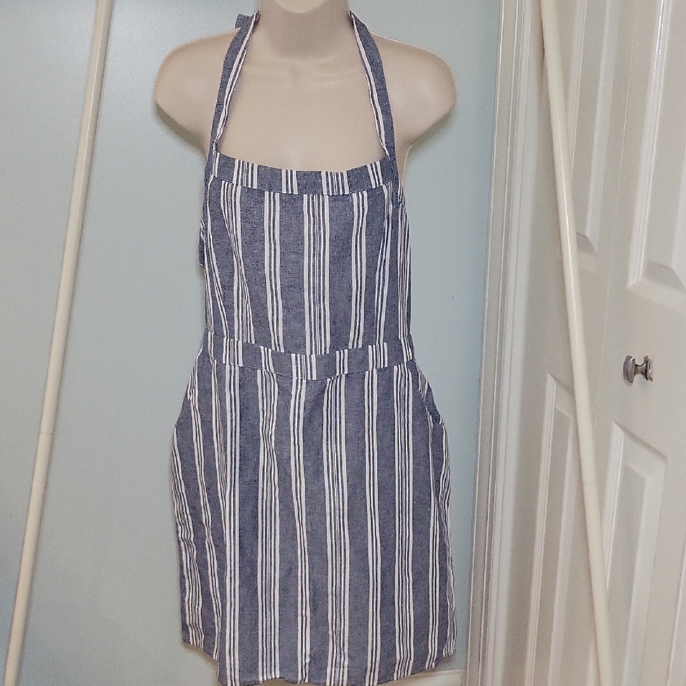 JustFab Blue and White Striped Halter Dress NWT Sz XXL